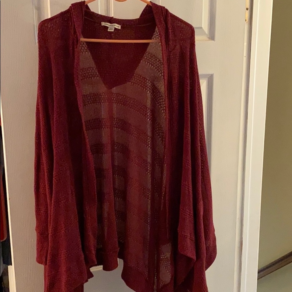 American Eagle Red Cardigan